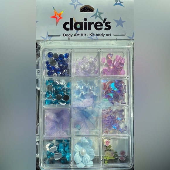 Claire's Blue Pink and Purple Assorted Body Art Kit - Picture 3 of 4